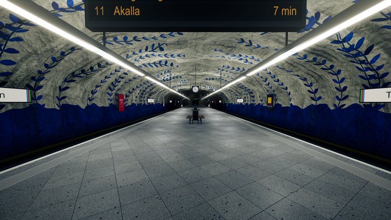 The platform at T-Centralen